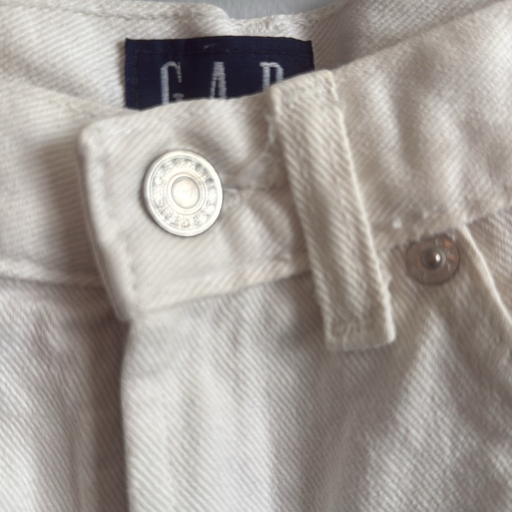 Vintage 1990s White Gap Cotton Shorts Size 6 - Picture 3 of 7